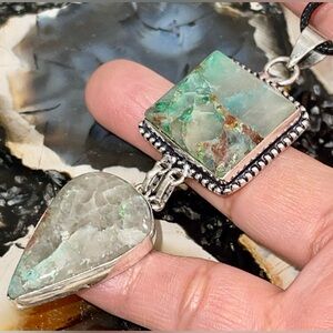 Venus Stone Chrysoprase Pendant 3”